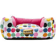 Cama Quadrada Luppet Impermeável Bolas Rosa - Tam. GG