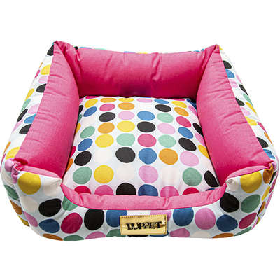 Cama Quadrada Luppet Impermeável Bolas Rosa
