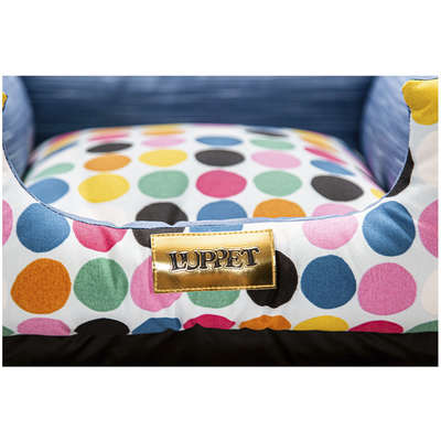 Cama Quadrada Luppet Impermeável Bolas Azul