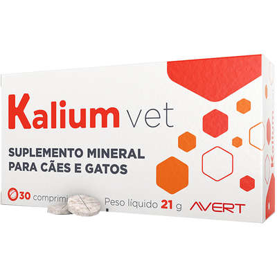 Suplemento Mineral Avert Kalium Vet para Cães e Gatos