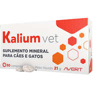 Suplemento Mineral Avert Kalium Vet para Cães e Gatos - 30 Comprimidos