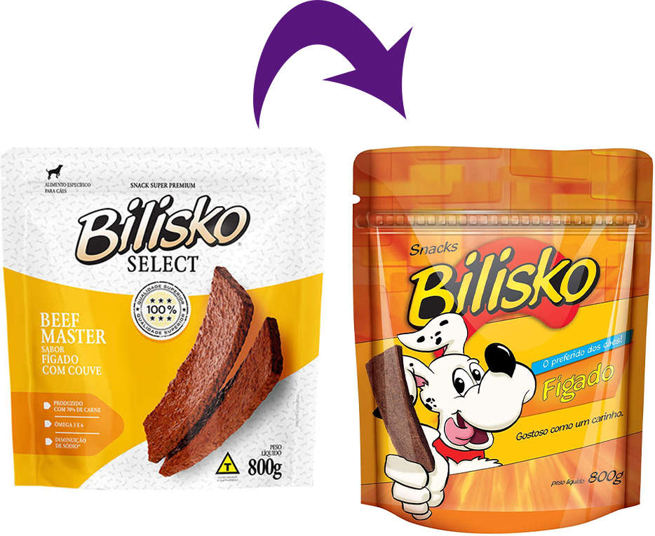 Snack Bilisko para Cães Sabor Fígado e Couve - 800g