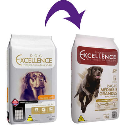 Ração Seca Dog Excellence Light para Cães Adultos