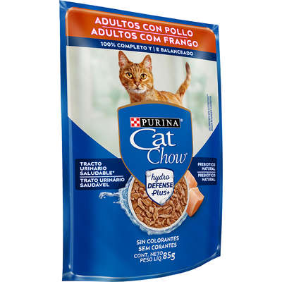 Ração Úmida Nestlé Purina Cat Chow Sachê Adultos Frango ao Molho