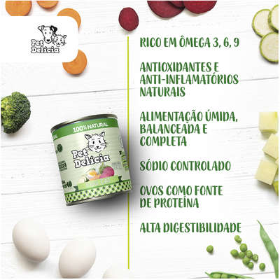 Ração Úmida Pet Delícia Natural Egg Cat para Gatos
