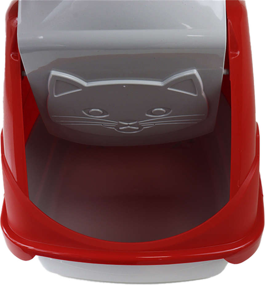 Banheiro Pet Injet Toilet Vermelho para Gatos - Tam. Único