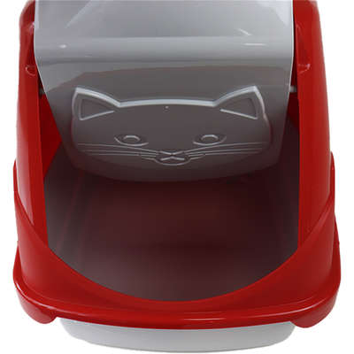 Banheiro Pet Injet Toilet Vermelho para Gatos