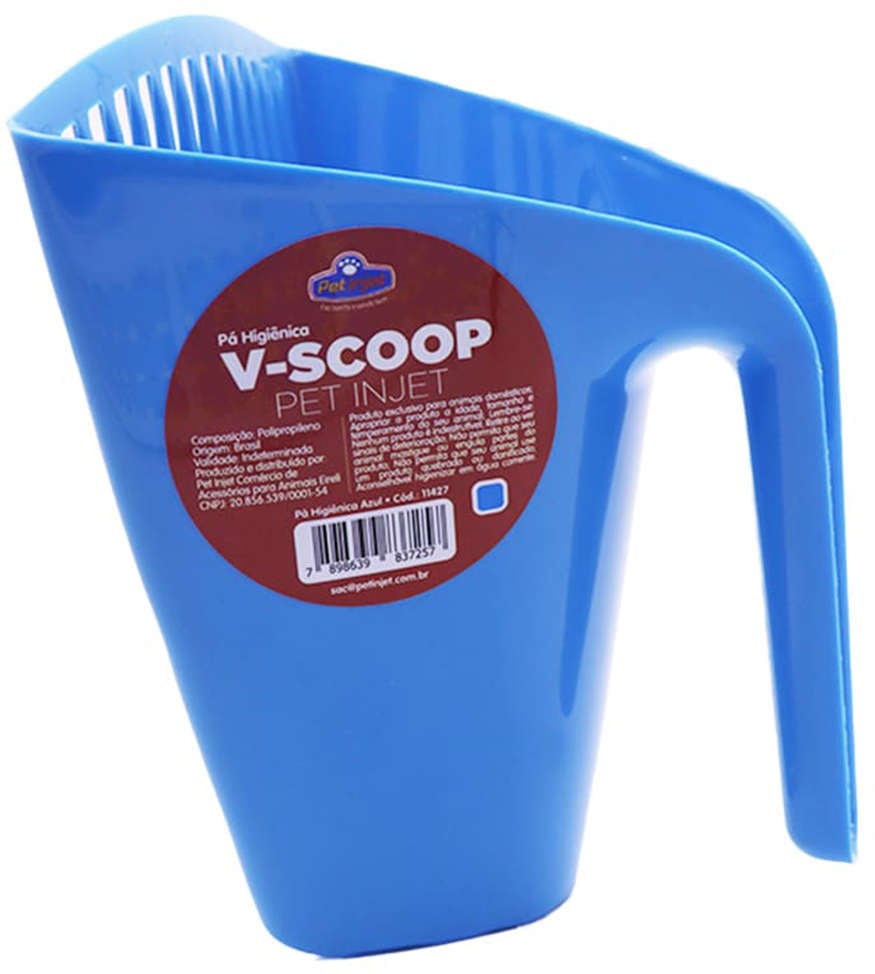 Pá Higiênica Pet Injet V Scoop Furba Azul - Tam. Único