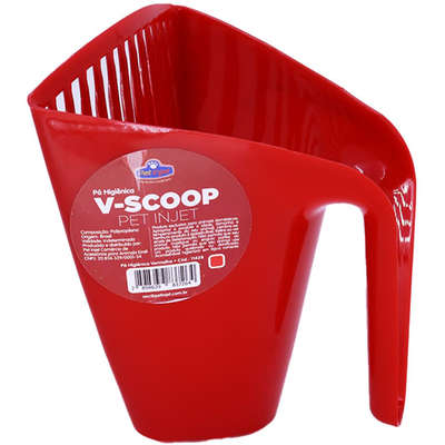 Pá Higiênica Pet Injet V Scoop Furba Vermelho