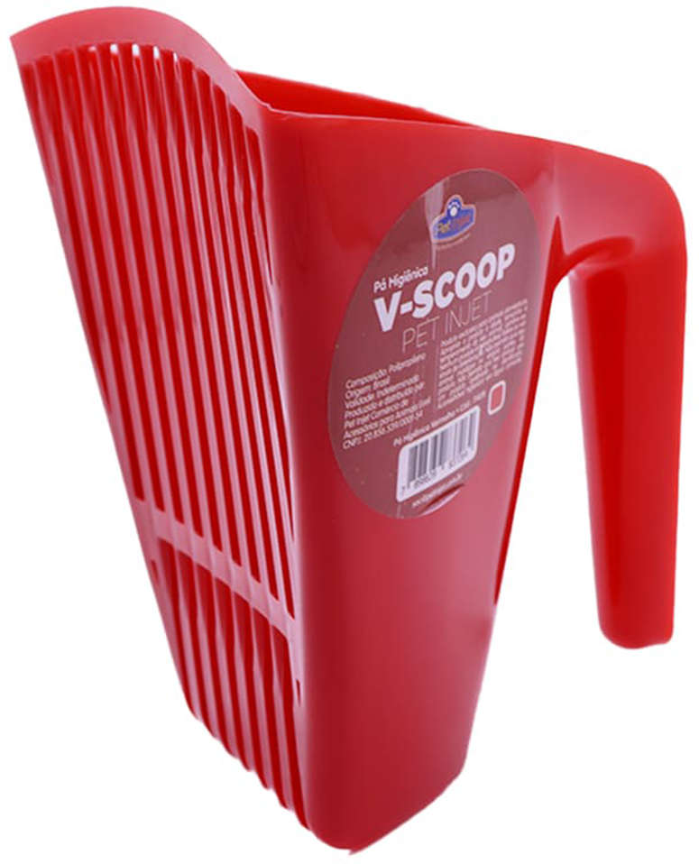 Pá Higiênica Pet Injet V Scoop Furba Vermelho - Tam. Único