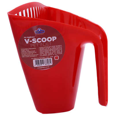 Pá Higiênica Pet Injet V Scoop Furba Vermelho