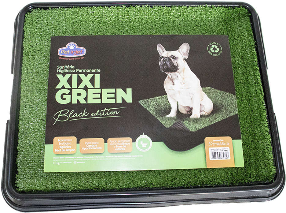 Sanitário Higiênico Pet Injet Xixi Pets Green Black Edition - Tam. Único