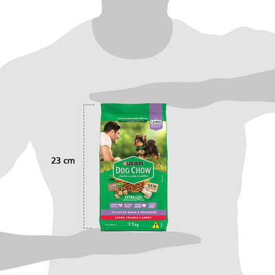 Ração Seca Nestlé Purina Dog Chow Extra Life Carne, Frango e Arroz Cães Filhotes Raças Minis e Pequenas