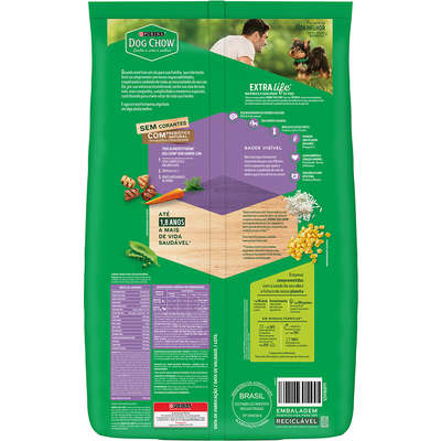 Ração Seca Nestlé Purina Dog Chow Extra Life Carne, Frango e Arroz Cães Filhotes Raças Minis e Pequenas