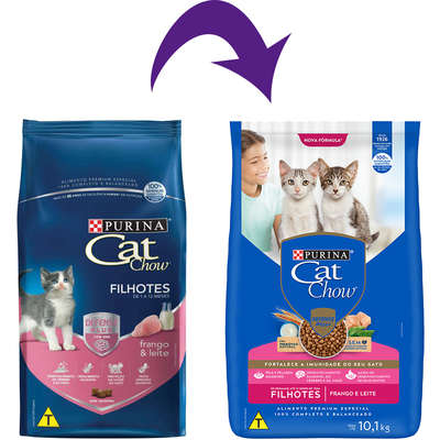 Ração Nestlé Purina Cat Chow Filhotes Frango e Leite