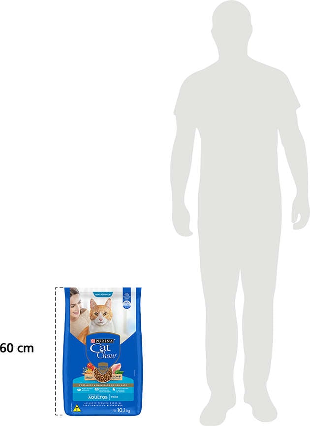 Ração Nestlé Purina Cat Chow Adultos Defense Plus Peixe - 10,1Kg