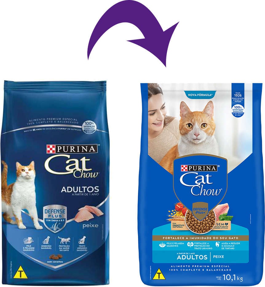 Ração Nestlé Purina Cat Chow Adultos Defense Plus Peixe - 10,1Kg
