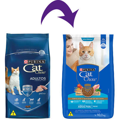 Ração Nestlé Purina Cat Chow Adultos Defense Plus Peixe