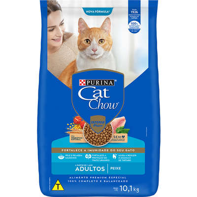 Ração Nestlé Purina Cat Chow Adultos Defense Plus Peixe