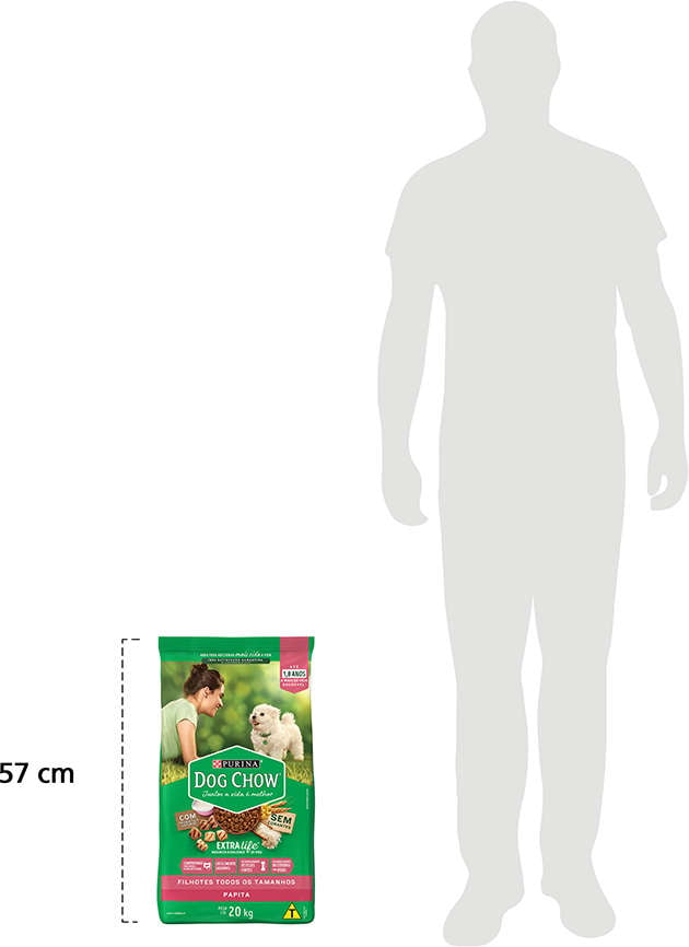Ração Nestlé Purina Dog Chow Extra Life Papita para Cães Filhotes - 20Kg
