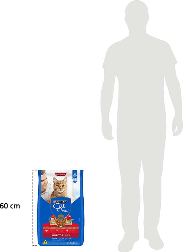 Ração Nestlé Purina Cat Chow Adultos Defense Plus Carne - 10,1Kg