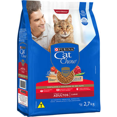 Ração Nestlé Purina Cat Chow Adultos Defense Plus Carne
