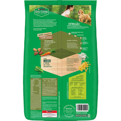 Ração Seca Nestlé Purina Dog Chow Extra Life Carne, Frango e Arroz Cães Filhotes Todas as Raça
