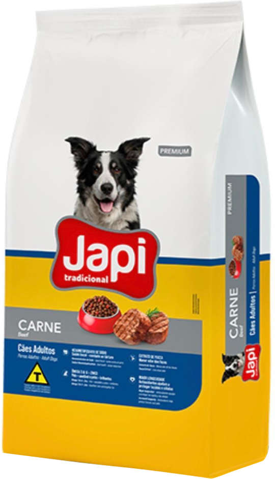 Ração Seca Japi Tradicional Premium Carne para Cães Adultos - 15Kg