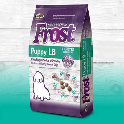 Ração Seca Supra Frost Puppy LB Cães Filhotes Raças Grandes