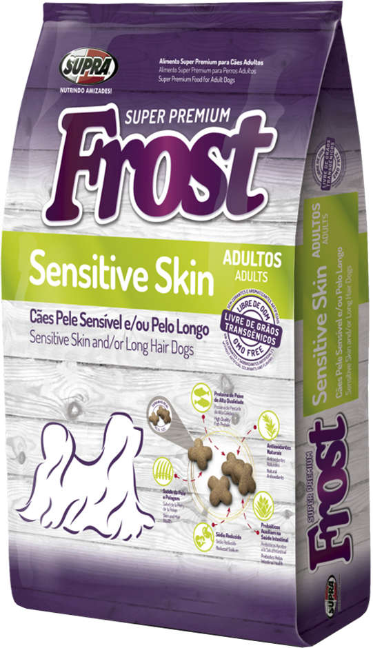 Ração Seca Supra Frost Sensitive Skin Cães Adultos Sensíveis e de Pêlos Longos -3Kg