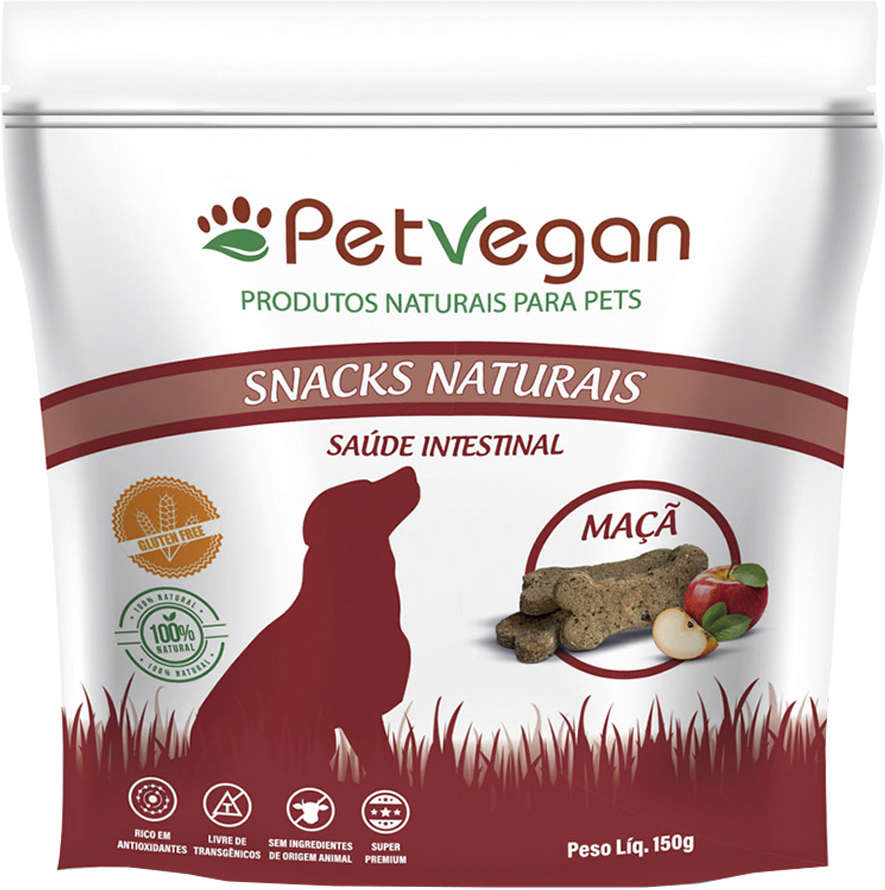Petisco PetVegan para Cães Sabor Maçã - 150g