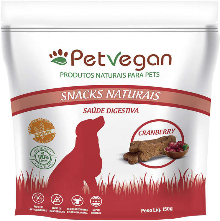 Petisco PetVegan para Cães Sabor Cranberry - 150g