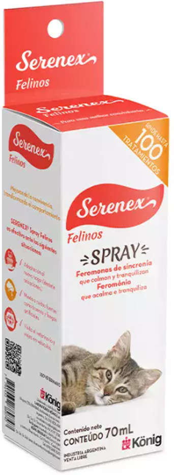 Spray König Serenex Felinos para Gatos - 70 mL