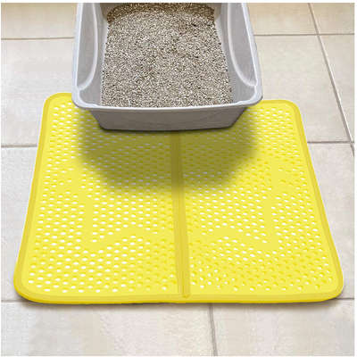 Tapete Sanitário São Benedito Pet Coletor de Areia TapeCats Amarelo para Gatos Pequeno Porte