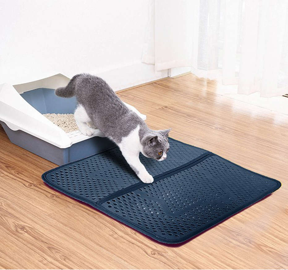 Tapete Sanitário São Benedito Pet Coletor de Areia TapeCats Preto para Gatos Pequeno Porte - Tam. Único