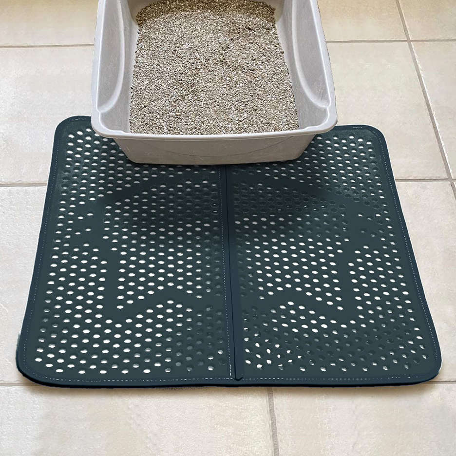 Tapete Sanitário São Benedito Pet Coletor de Areia TapeCats Preto para Gatos Pequeno Porte - Tam. Único