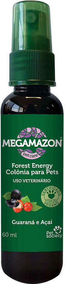 Colônia Megamazon Forest Energy Guaraná e Açaí para Cães e Gatos - 60 mL