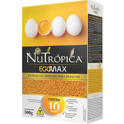 Ração Seca Extrusada Eggmax Nutrópica para Pássaros Nativos Filhotes