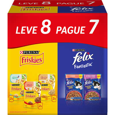Pack Ração Úmida Felix e Friskies