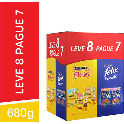 Pack Ração Úmida Felix e Friskies