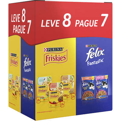 Pack Ração Úmida Felix e Friskies
