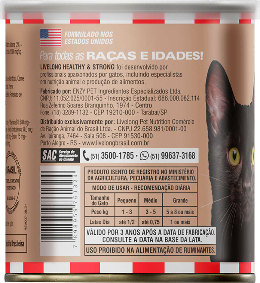 Alimento Natural Livelong Javali para Gatos - 300 g