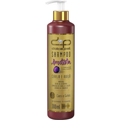 Shampoo Clareador Tonalizante Dolce Pet Ametista Cereja e Avelã para Cães e Gatos