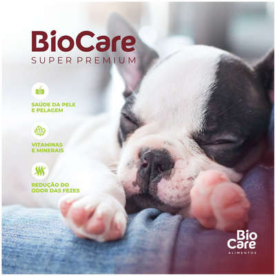 Ração Seca Biocare Super Premium Frango e Arroz para Cães Filhotes de Mini e Pequeno Porte