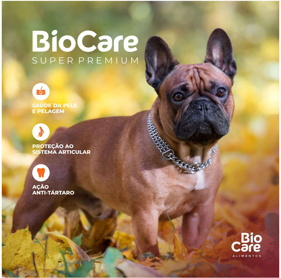 Ração Seca Biocare Super Premium Frango e Arroz para Cães Adultos de Mini e Pequeno Porte - 10,1Kg