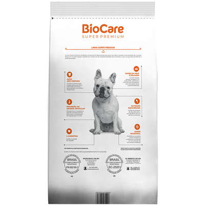 Ração Seca Biocare Super Premium Frango e Arroz para Cães Adultos de Mini e Pequeno Porte”
