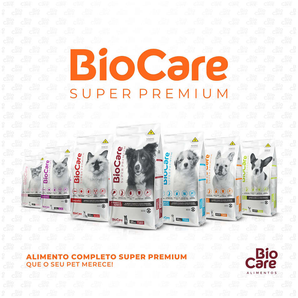 Ração Seca Biocare Super Premium Frango e Arroz para Cães Adultos de Mini e Pequeno Porte - 10,1Kg