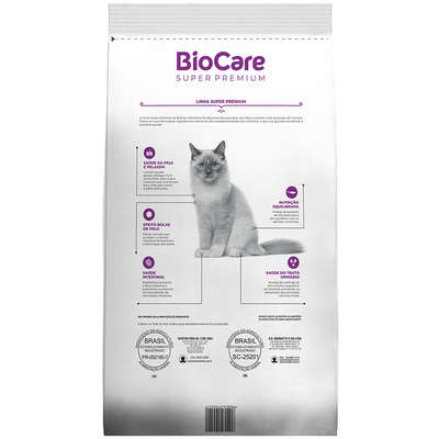 Ração Seca Biocare Super Premium Salmão para Gatos Adultos”