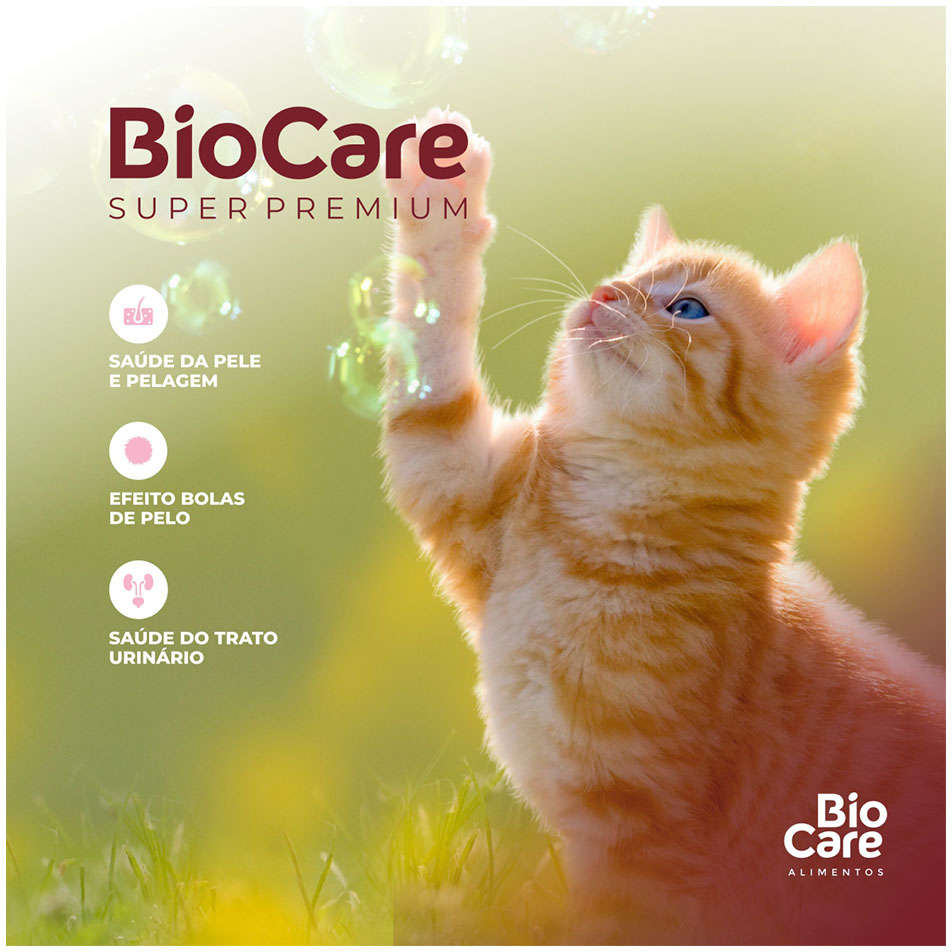 Ração Seca Biocare Super Premium Salmão para Gatos Filhotes - 10,1Kg