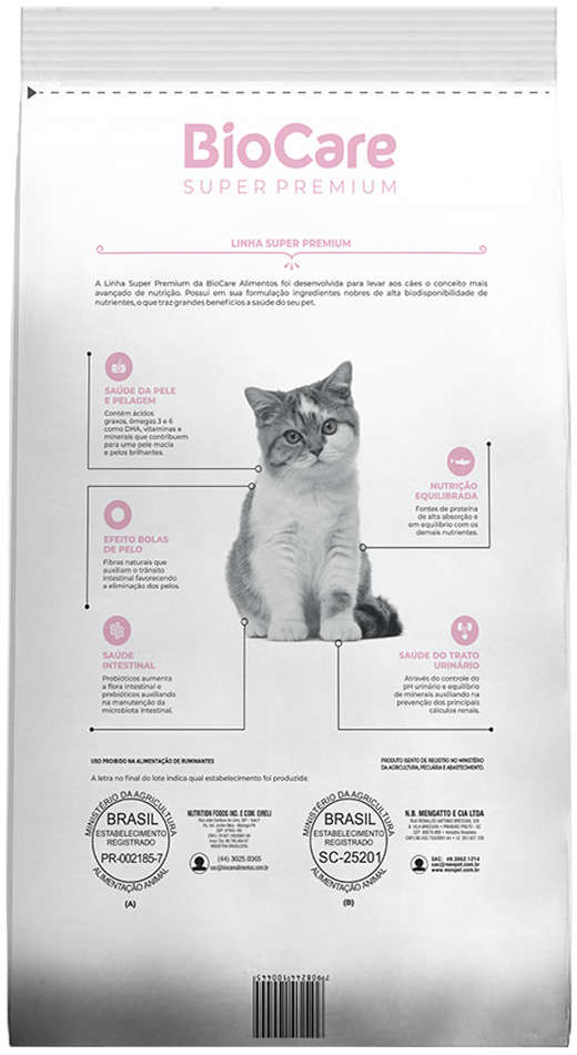 Ração Seca Biocare Super Premium Salmão para Gatos Filhotes - 10,1Kg
